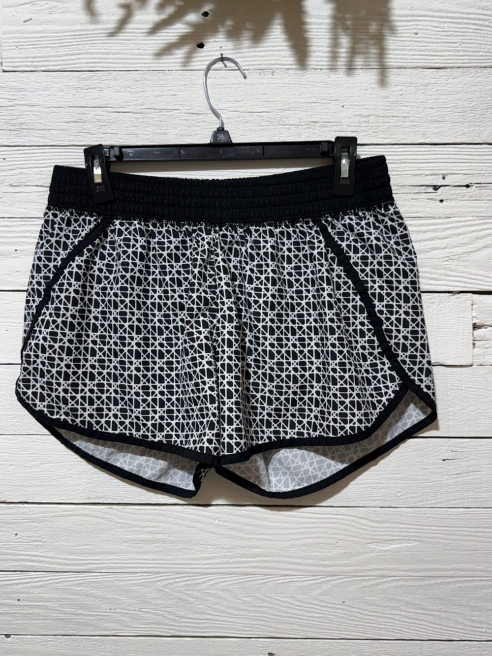 Champion Black & White Geometric Athletic Shorts